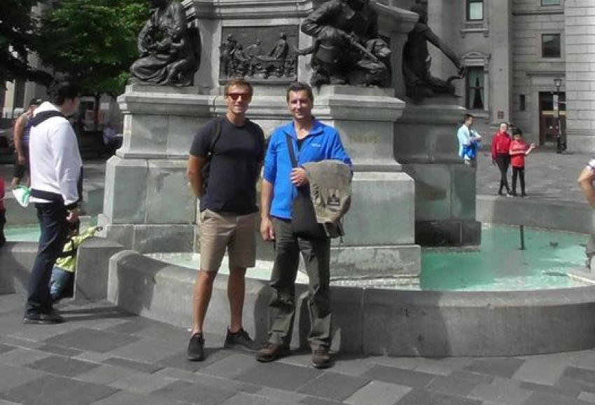 Spolu so synom Marekom v uliciach Montrealu